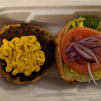 Seasonal: Impossible Burger. In a to go box. at Holi Vegan Kitchen in North Miami Beach