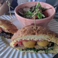 Jerk tempeh and plantain sandwich at Holi Vegan Kitchen in North Miami Beach