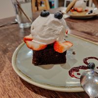 Brownie ice cream at Holi Vegan Kitchen in North Miami Beach