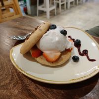 Cookie monster ice cream sandwich at Holi Vegan Kitchen in North Miami Beach