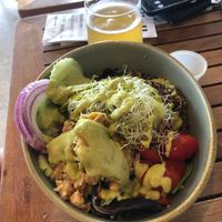 Great food, please support them. Quinoa Salad at Holi Vegan Kitchen in North Miami Beach