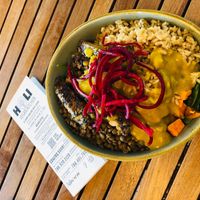 Wam Tempeh Curried Bowl at Holi Vegan Kitchen in North Miami Beach