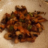 Mushrooms with sweet potatoes at Franchipani in La Palma