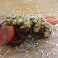 Eggplant and vegan cheese. So delicous! at Franchipani in La Palma