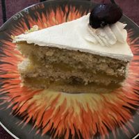 Lemon cream cake at Wani Vegan Bakery in Rome