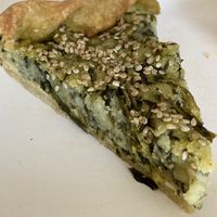 Quiche with chicory and potatoes   at Wani Vegan Bakery in Rome