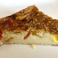 Chickpea and peppers pie  at Wani Vegan Bakery in Rome