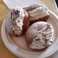 Maritozzi with whipped cream at Wani Vegan Bakery in Rome