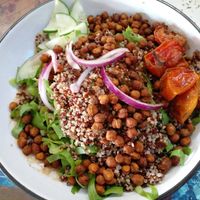 Nourish Bowl. This was the best! at Umbrellas Beach Bar in St Georges