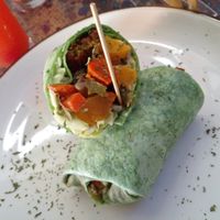 Veggie Wrap at Umbrellas Beach Bar in St Georges