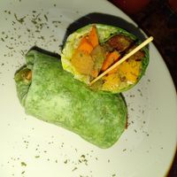 Veggie Wrap at Umbrellas Beach Bar in St Georges