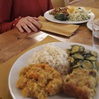 Our choice at the buffet, all vegan at Amaranta Bio Bistrot in Rovereto