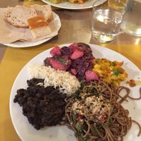 Typical mixed dish, four tastings (€ 14) at Amaranta Bio Bistrot in Rovereto