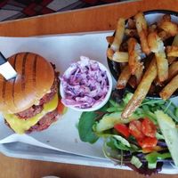 Burger and chips at Eat Me in Scarborough