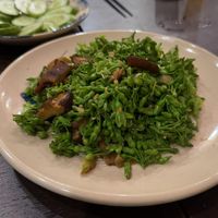 Tonkin jasmine with fresh shiitake mushrooms and garlic  at Pi Vegetarian Bistro in Ho Chi Minh City