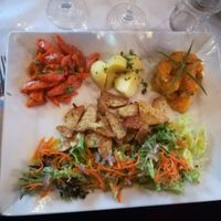 Assiette veggie at La Salamandre in Etretat