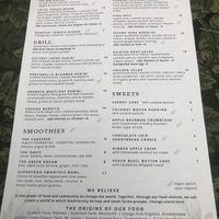 September menu at Origins Cafe in Cooperstown