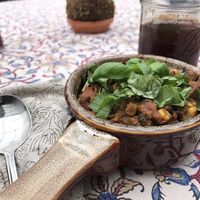 Sweet Potato Black Bean Chili. Fresh and delicious! at Origins Cafe in Cooperstown