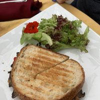 Portobello Mushroom Panini (non-vegan) at Origins Cafe in Cooperstown