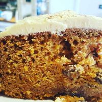 Vegan carrot cake from Qupi cafe ... at Qupi Cafe and Bistro in Edinburgh