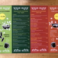 lots of veg choices   at Himalaya Cafe in Edinburgh