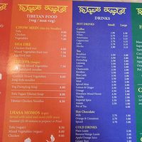 menu 2 at Himalaya Cafe in Edinburgh