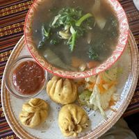 Tibetan soup  at Himalaya Cafe in Edinburgh
