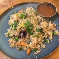 Fried rice with vegetables  at Himalaya Cafe in Edinburgh