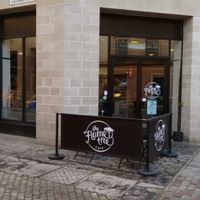 outside at The Flame Tree Cafe in Dundee