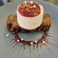 Banana bread and maple ice-cream #Veganuary at Veguisima in Mexico City