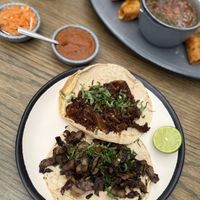 Zetas and pastor tacos   at Veguisima in Mexico City