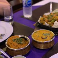 Bombay potato (left), fried dal (right) at Noori India in Koh Samui