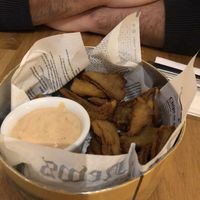 Breaded oyster mushrooms #Veganuary at Veganic in Krakow