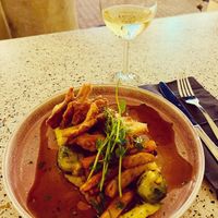 Oyster Mushroom Chops on Potato puree   at Veganic in Krakow