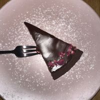 Plum torte  at Veganic in Krakow