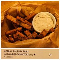 Literally polenta made into fries! at Veganic in Krakow