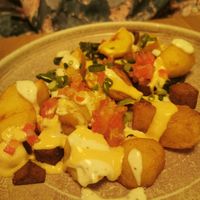 Patatas bravas at Veganic in Krakow