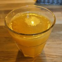 Fresh orange juice   at Veganic in Krakow