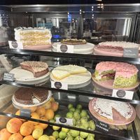 Cake selectionn  at Veganic in Krakow