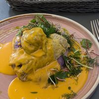 Vegan stuffed cabbage at Veganic in Krakow