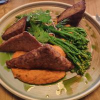 Smoked Tempeh at Veganic in Krakow