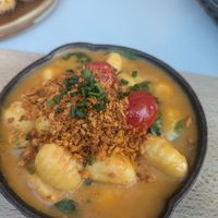 Mac n Cheese gnocci at Veganic in Krakow
