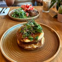 Croque madame  at Veganic in Krakow