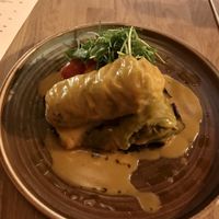 Cabbage rolls with tofu  at Veganic in Krakow