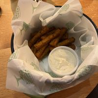 Polenta frites  at Veganic in Krakow