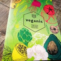 menu cover at Veganic in Krakow