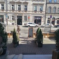 View from the door at Veganic in Krakow