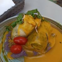Cabbage rolls at Veganic in Krakow
