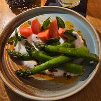 Asparagus appetizer at Veganic in Krakow