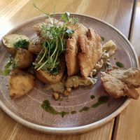 oyster mushroom cutlets  at Veganic in Krakow